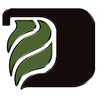 A black and green logo of the letter d.